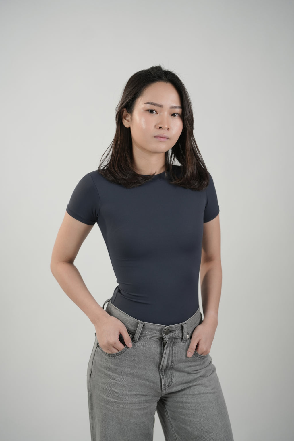 Basic Tee in Slate