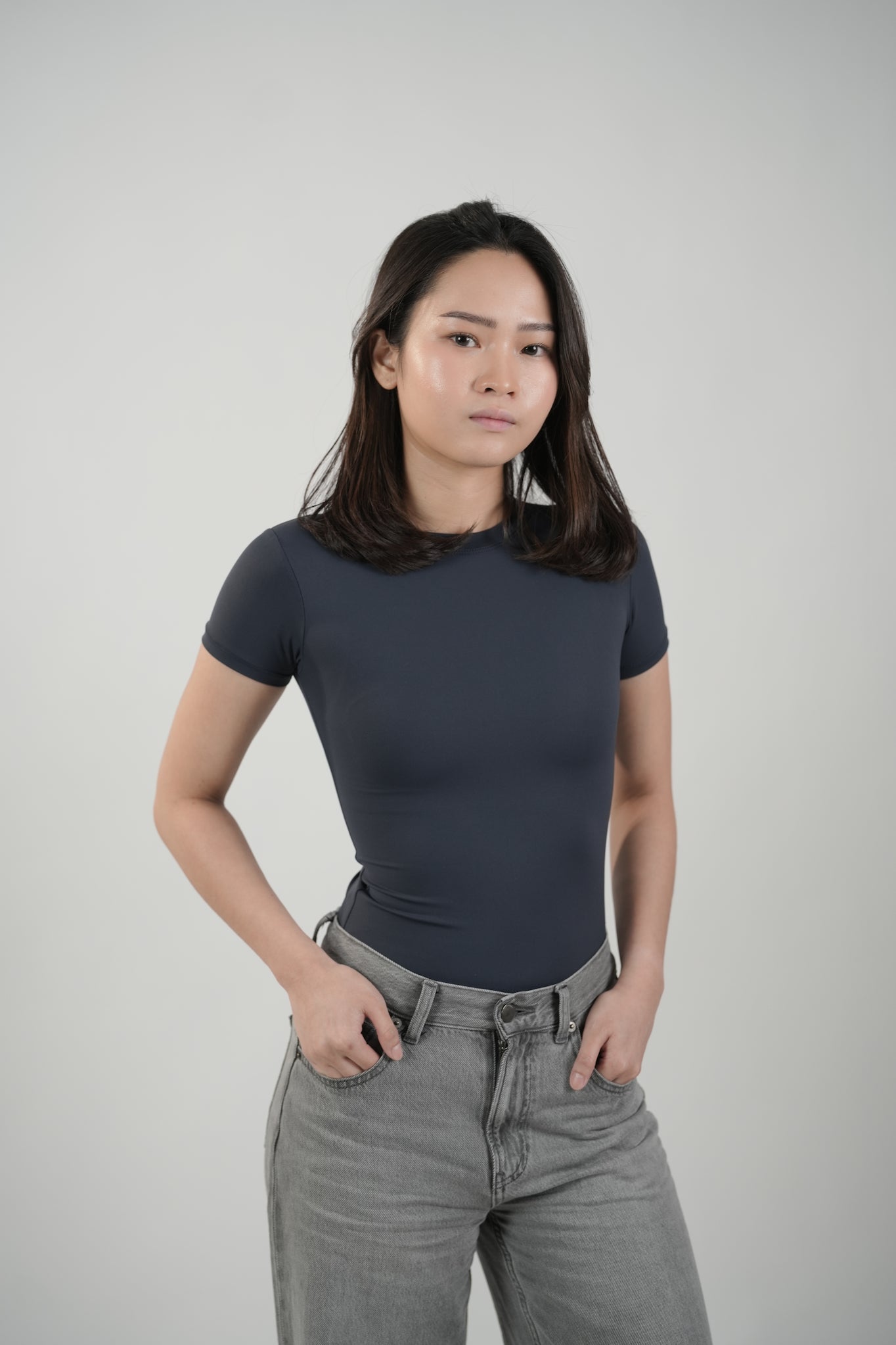 Basic Tee in Slate