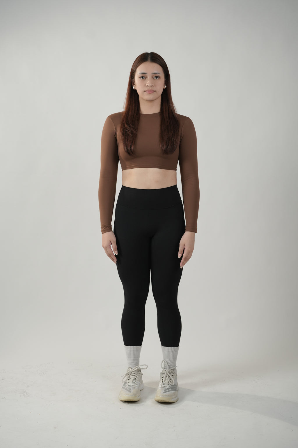 Cropped Long Sleeve in Espresso