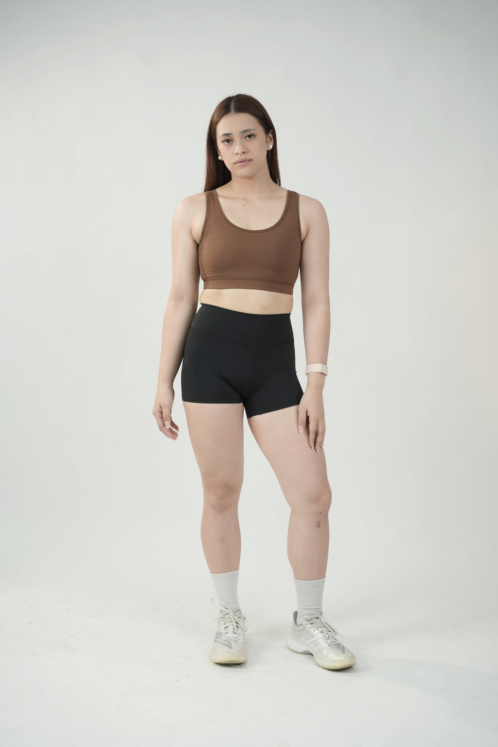 Scoopback Sports Bra in Espresso